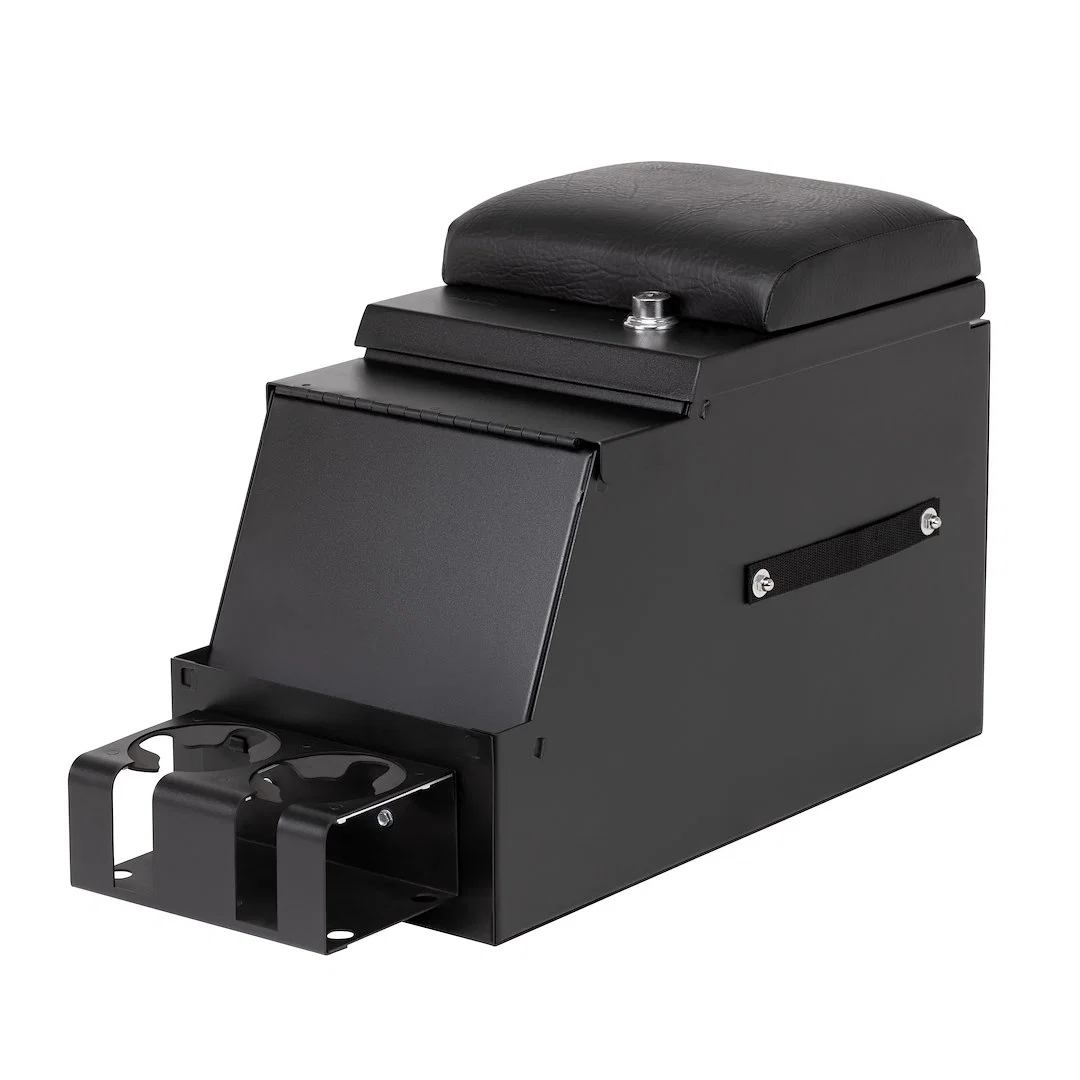 03301 – TUFFY SEC Console, Floor Mount 24 Inch Length x 10 Inch Width x 18-1/2 Inch Height Overall Size Locking Black...